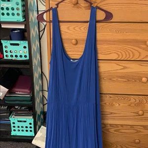 Blue maxi dress with slit
